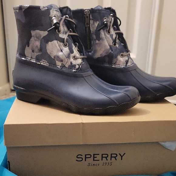 Blue Camouflage Rain Boots